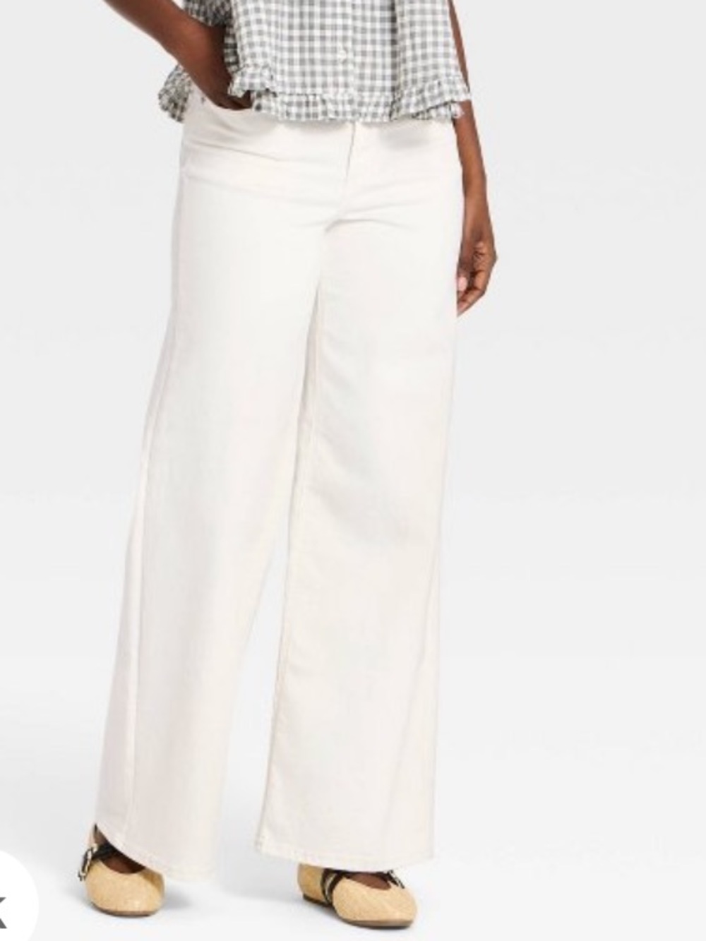 Women's Everyday High-Rise Wide Leg Jeans - Universal Thread™ White 14